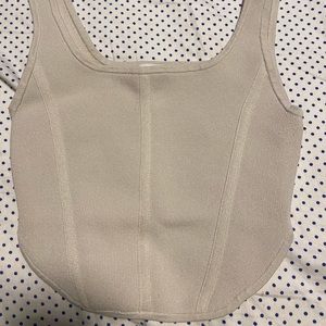 Aritzia Babaton Sculpt Knit Bustier in Matte Pearl Size S